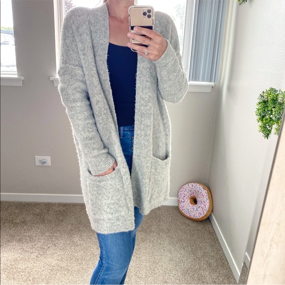 Free People Sweaters - Free People Gray Phantom open cardigan